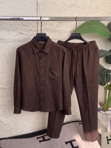 Top & Bottom Set Of  Elite Linen Twin Set, Luxury And Style